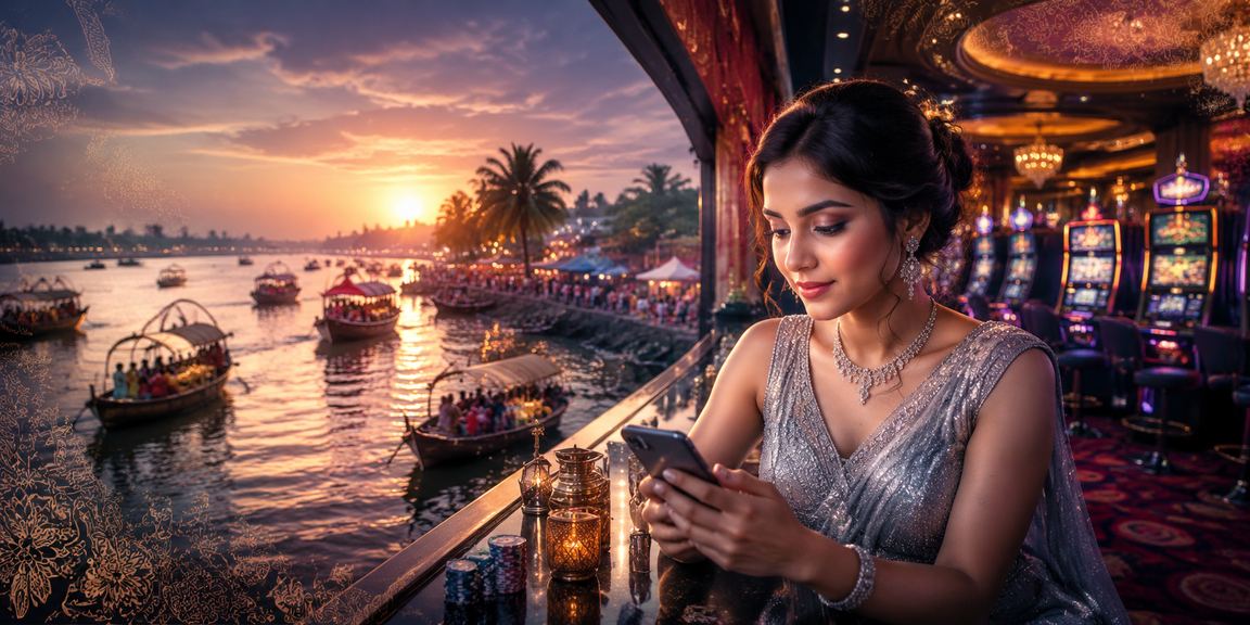 বরিশালে সমুদ্র সৈকতের কাছে মোবাইলে ক্যাসিনো ভাউচার ব্যবহার করছেন একজন ব্যবহারকারী